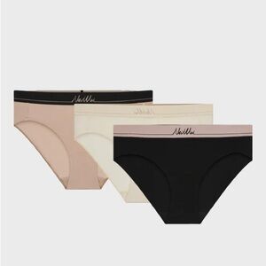 NEIWAI Cotton Cozy Briefs (3-Pack) in Petal/Pristine/Black